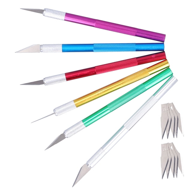 Craft Carving Knife, Craft Carving Knife Set Hobby Craft Knife Blades Leather Engraving Pen Precision Utility Knife For DIY Cutting Carving Scrapbooking ANGGREK Leather Engraving Pen