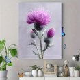 thumbnail image 4 of Purple Thistle Flower Botanical Wall Art Canvas Print, Living Room Bedroom Office Home Decor, 4 of 8