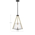 thumbnail image 5 of Starlight Foyer Pendant E26 Base 60w Matte Black Finish: Clear Seeded Glass, 5 of 5