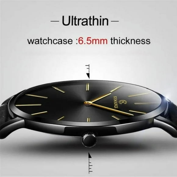 2022 Montres de Luxe pour Hommes d'Affaires Montre Homme Or Ultra Mince Montres pour Hommes Montre en Cuir à Quartz Montre-Bracelet Homme horloge mannen Noir Bleu_1