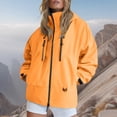 thumbnail image 2 of Ihhxva Tops for Women Loose Fit Hooded Windbreaker Jacket with Pockets Water-Repellent Casual Zip-Up Outerwear S-2XL, 2 of 8