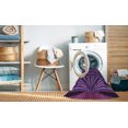thumbnail image 2 of Ahgly Tapis Rond Lavable en Machine Intérieur Transitionnel Violet Foncé, 8 Pieds Rond, 2 of 7