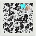 thumbnail image 2 of PinPix 12x12 Custom Cork Bulletin Board Floral Black Leaf Poster Board Has a Fabric Style Canvas Finish, Framed in Floral Black Leaf, by ArtToFrames (PinPix-180), 2 of 6