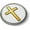 Metal Bezel - Style 1, variant on Gold Cross Christian Symbol 3D Domed CAR Emblem Badge Sticker Flexible