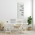 thumbnail image 2 of Stupell Industries Girl You Totally Got This Phrase Minimal Plank Pattern, 20 x 48, Designed by Kyra Brown, 2 of 6
