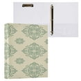 thumbnail image 3 of Medieval Retro Pattern 12.4x10.6in PVC Round Ring Binders, 2-Pack, D-Ring 3-Hole, Metal Clip, 3 of 10