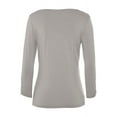 thumbnail image 5 of LASCANA Women's Ruched 3/4 Sleeve Top Ruching, 5 of 6