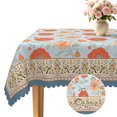 thumbnail image 6 of Vintage Light Sky Blue Floral Rectangle Tablecloth,Waterproof Stain Resistant Table Cover for Holiday Kitchen Dining Room Decor,60x102 Inch, 6 of 7