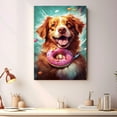 thumbnail image 2 of Nova Scotia Duck Tolling Retriever Art Canvas Fun Popcorn, Donuts and Lollipops Dogs. Watercolor Art Print, Canvas Canvas for wall decor living room, Bedroom, Bathroom. Funny Wall Art Decor, 2 of 4