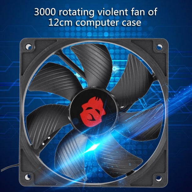 Ventilador de chasis de escritorio de alta velocidad de 12 cm y 4 pines Radiador de caja de PC de gran volumen de aire Ndcxsfigh Para estrenar