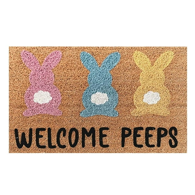 WIFKLSIIPG Easter Mats Holiday Mats Welcome Door Mats Polyester Door Mats