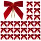 thumbnail image 1 of 24 lazos navideños colgantes con lazo rojo para árbol de Navidad., 1 of 1