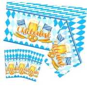 Fuliko 3-Piece Oktoberfest Tablecloths - Plastic Table Covers for Party Decorations