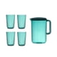 thumbnail image 5 of Jarra de agua con tapa, tetera de frutas, jarra para refrigerador, jarra para bebidas para té helado frío 5 uds verde, 5 of 9