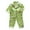 Green, variant on Toddler Baby Boys Girls Pajamas Set Cartoon Button Down Shirt Tops + Long Pants Silk Pajamas Sleepwear Outfits Loungewear Set Kids Pajamas Set