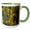 Green/White, variant on 3drose, Brittlebush Wildflower and Organ Pipe Cactus, Phoenix, Arizona, 11oz Two-tone Red Mug