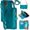 Blue, variant on ANTHOUSE Compatible with iPhone 14 Pro Max Wallet Case, Zipper Case with RFID Blocking Card Holder Slots for Women Men, Magnetic Detachable Leather Cover with Wristlet Strap for iPhone 14 Pro Max