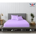thumbnail image 2 of 4-Piece Giza Cotton Alaskan King Size Sheet Set - Premium 1000-Thread-Count 100% Giza Egyptian Cotton, Fit Upto 24 inches Extra Deep Pockets Mattress - Lilac, 2 of 7
