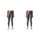 thumbnail image 1 of Qarigey Mallas de cuero para mujer, pantalones pitillo de Yoga de cintura alta, sin grietas, pantalones ajustados de realce, medias sexis de Gris S 2piezas, 1 of 6