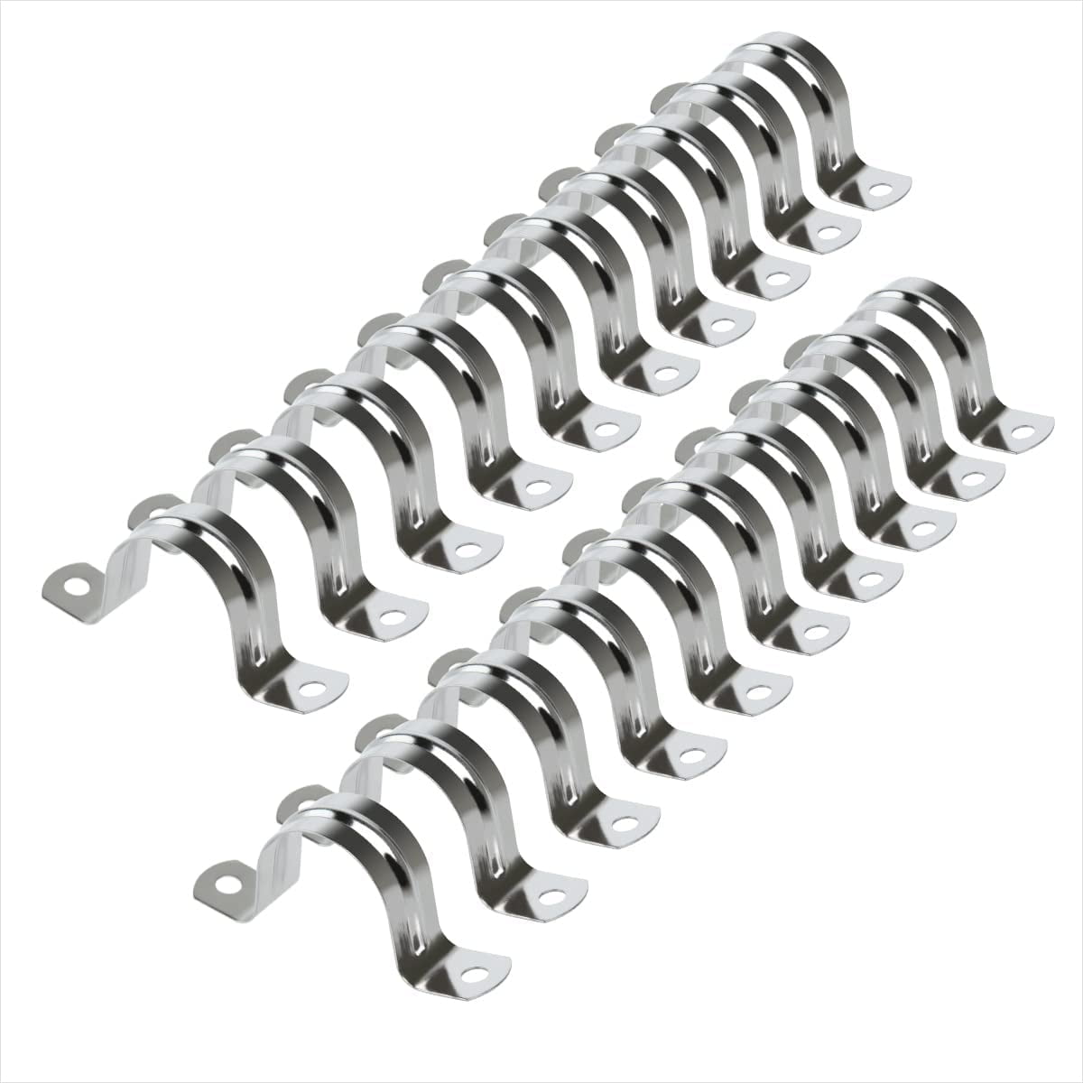 POWERTEC 71663 11/4” Pipe Strap Clamp Hanger Set for 32mm OD Pipes, 2