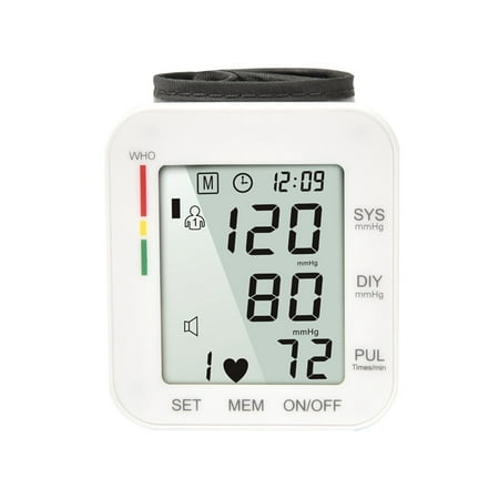 Blood Pressure Monitor Wrist Digital Electric Pulse Tonometer Meter Health Care Portable Sphygmomanometer