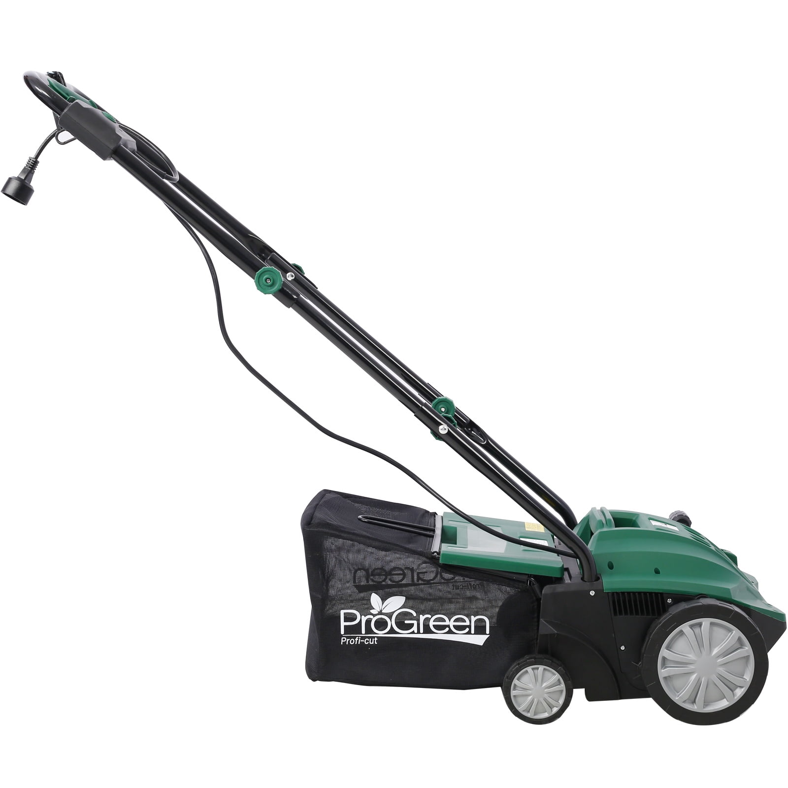 13" 2-in-1 Electric Lawn Dethatcher & Scarifier with 31.7QT Collection Bag, 4 Height Adjustments for Healthier Grass