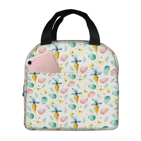 Insulated Lunch Bag for Women Men - Cute Carrot Colorful Egg Leakproof Cooler Lunch Box for Women Men  Lunch Tote Bags for Work School Picnic Travel