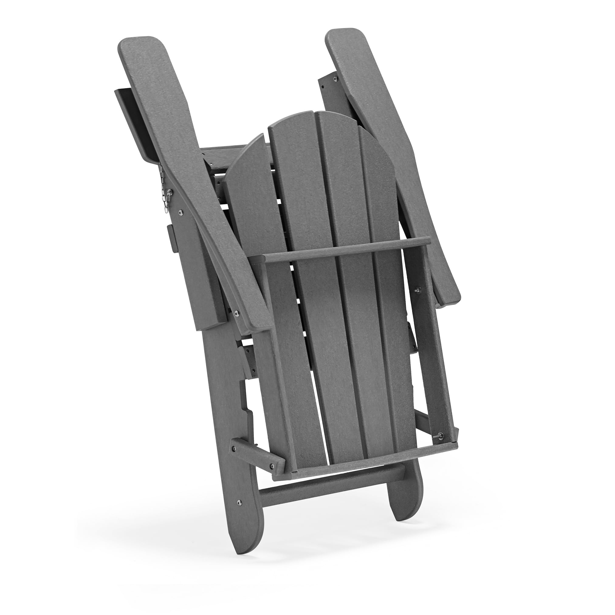 PORCHSIDE Outdoor Folding Adirondack Chair (Set of 2), Gray