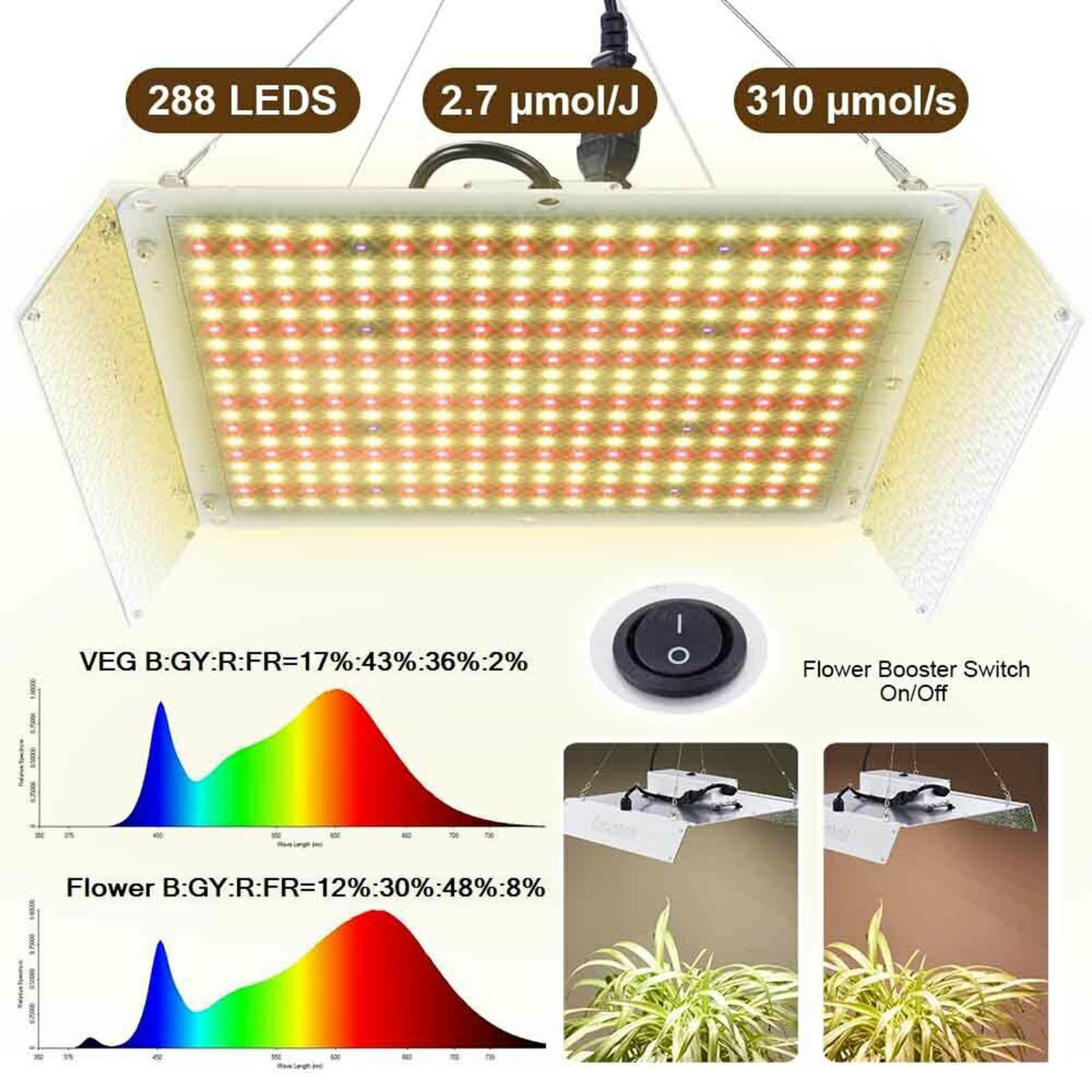 2000W LED Grow Light Full Spectrum Plant Grow Light with Veg and Bloom Switch f
