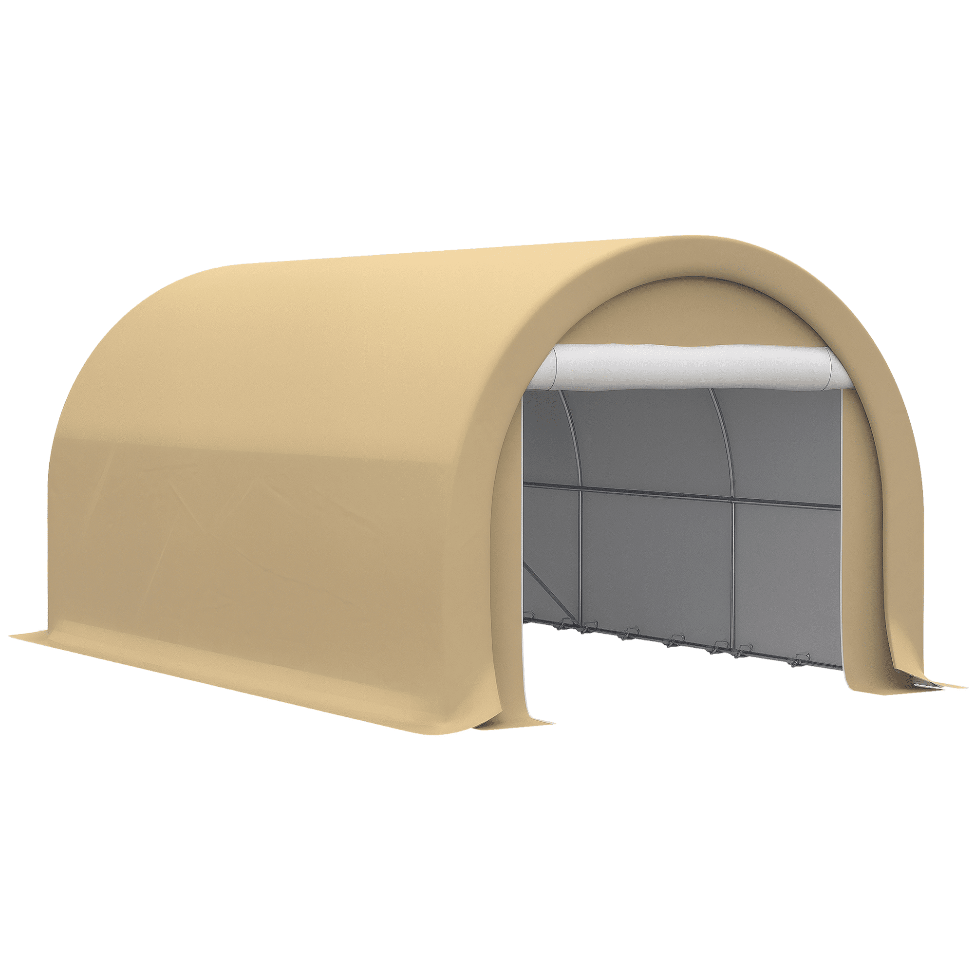 Dranite 16' x 10' Heavy Duty Portable Carport with Zippered Door, UV-Proof PE Cover