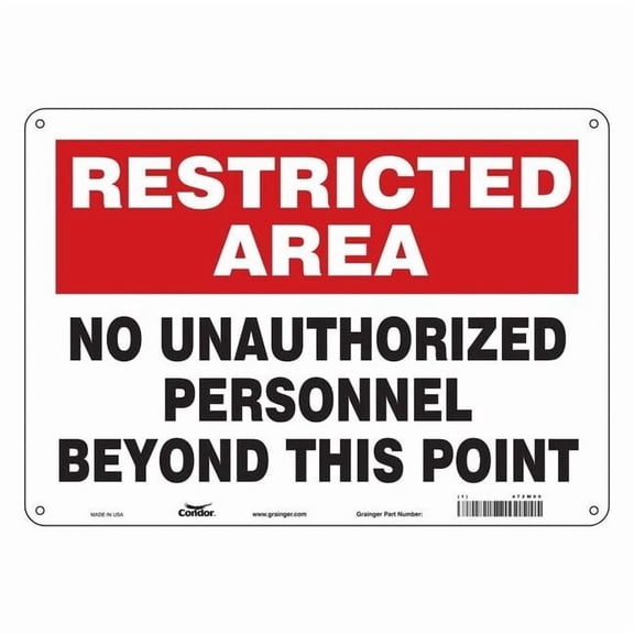 Safety Sign, 10 in Height, 14 in Width, Polyethylene, Horizontal Rectangle, English, 472W90