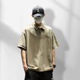 thumbnail image 2 of Polos casuales de manga corta de verano para hombre, camiseta con solapa y estampado de letras, ropa de calle Y2K, camisas holgadas para hombre 2024, 2 of 5