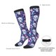 thumbnail image 4 of Fotbe Skull Purple Flower Calcetas Divertidas Estampadas para Hombre y Mujer, Calcetas de Algodón hasta la Rodilla para Caminar, Correr, Enfermería y Embarazo, 4 of 6