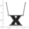 thumbnail image 2 of Sterling Silver Ss Rh-P Logoart Xavier University Large Enameled Pendant With Necklace (18 X 22) Made In United States ss008xu-18, 2 of 5