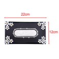 thumbnail image 4 of Caja de pañuelos para coches, servilletero, almacenamiento para sala de estar, bolsa decorativa para cocina Negro Zulema Funda de tejido, 4 of 8