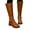 Khaki, variant on Motorcycle Riding Boots for Women Fashion Wide Knee High Boots Horse Riding Tall Combat Boots