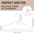 thumbnail image 4 of Quality White Hangers 30-Pack - Super Heavy Duty Plastic Clothes Hanger Multipack - Thick Strong Standard Closet Clothing Hangers with Hook for Scarves and Belts-17 Coat Hangers (White, 30), 4 of 5
