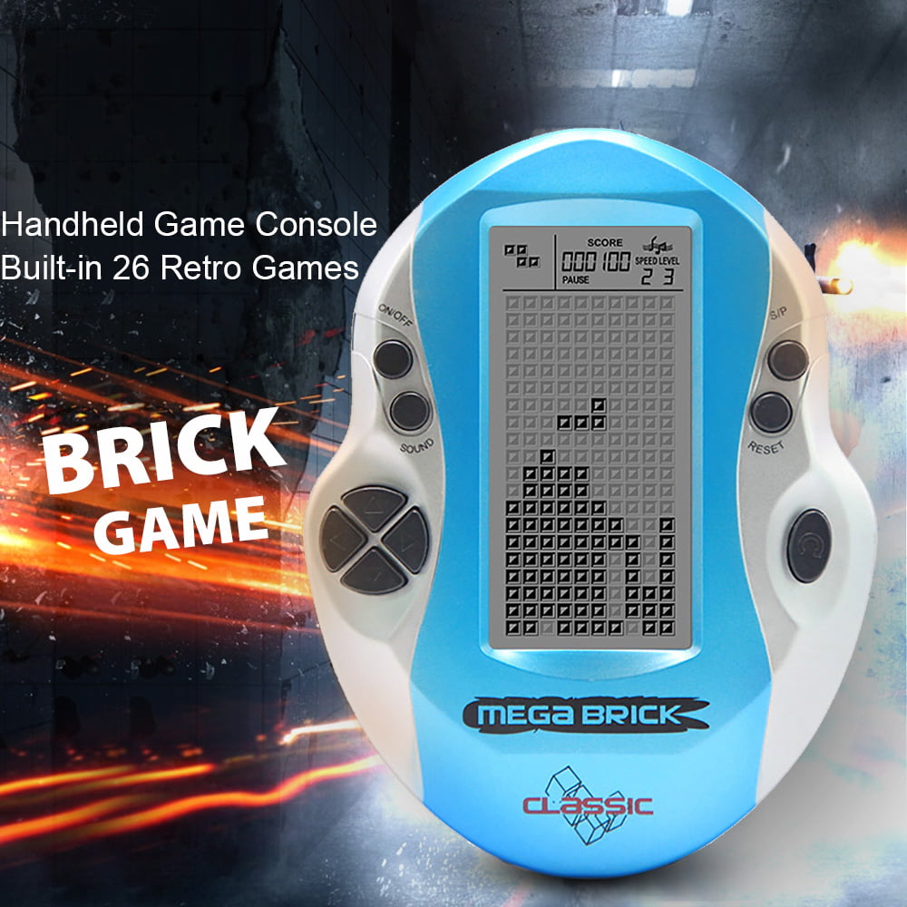 MABOTO Pocket Handheld Video Game Console 3in LCD Mini Portable Brick Game Player w/ Built-in 26 Games