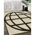 thumbnail image 3 of Ahgly Company Machine Washable Indoor Square Transitional Vanilla Gold Area Rugs, 4' Square, 3 of 7