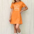 thumbnail image 5 of Auroural Girls Customized Customers Short Sleeve T Shirt Dress Casual Crew Short Sleeve Round-Neck Dress Kids, 5 of 9