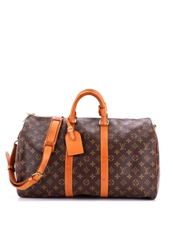 Pre-Owned Keepall Bandouliere Bag Monogram Canvas 45 By Rebag