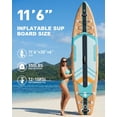 thumbnail image 2 of SOLAVERO 11'x35" Inflatable Paddle Stand Up Board with SUP Accessories for Adults, Ultra-Light & Non-Slip Deck Sup Paddle Board, 2 of 8