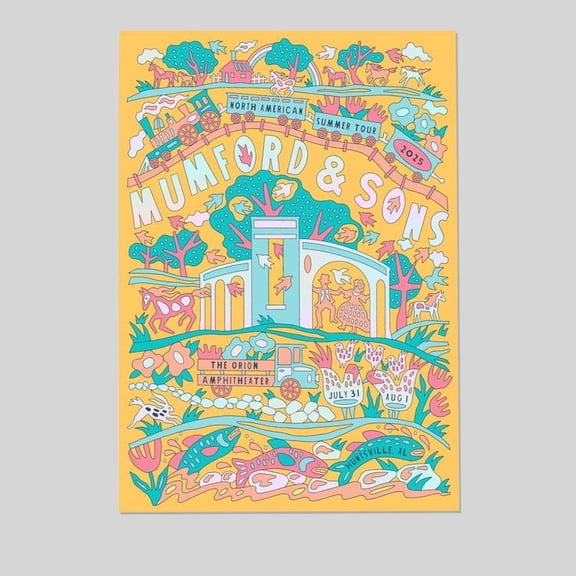 Mumford & Sons Tour Huntsville, AL 2025 Poster Size 24''x36'' - Kiloa