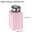 thumbnail image 2 of Uxcell Solvent Alcohol Dispenser 200ml(6.7oz) Push Down Liquid Dispenser Pump with Stainless Steel Lid, Pink, 2 of 6
