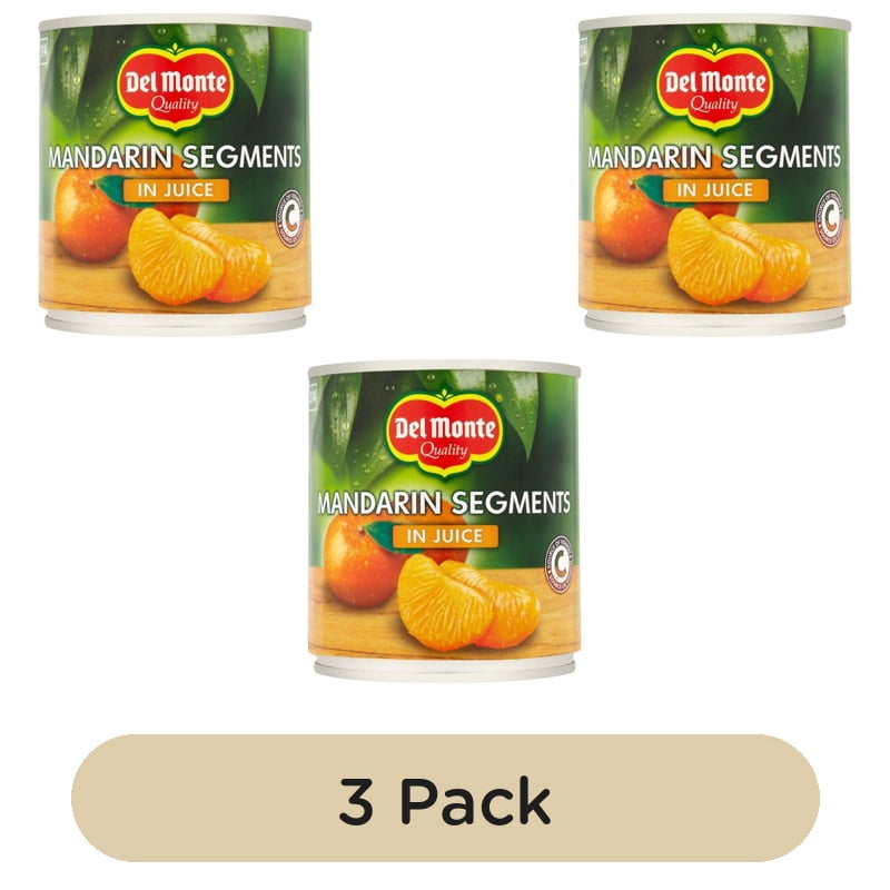Del Monte Mandarin Oranges Whole Segments in Juice 175g, British Import (Pack of 3)