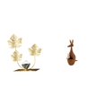 thumbnail image 1 of Estatua de hojas para estantería, escultura de hojas, figura de animal, estatua decorativa, regalo de cumpleaños, detalle para fiestas, adorno de escr, 1 of 8