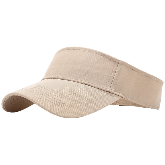 Ulanda Kids Sun Visor Cap Cotton Protection Visors for Boys Girls Aged 2-10 Years Old (Khaki, 3-8 Years)