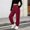 Wine, variant on Women's Joggers High Waist Elastic Waist Side Pockets Cuffed Ankle Loose Fit Casual Running Slimming Sweatpants, Workout Sweatpants Women Gray S