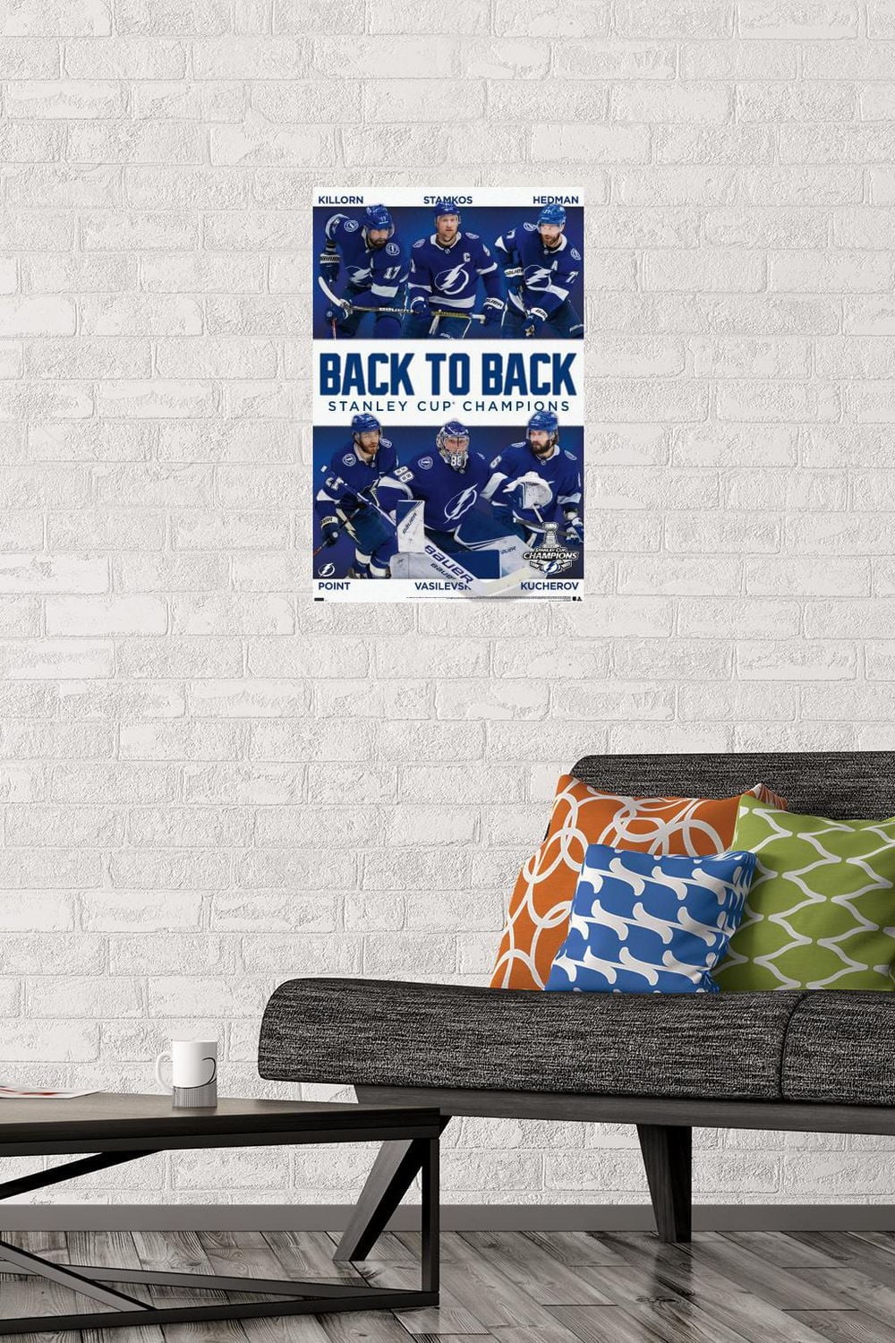 NHL Tampa Bay Lightning - 2021 NHL Stanley Cup Champions Wall Poster, 22.375" x 34" Framed