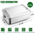 thumbnail image 3 of Vesteel Large Capacity Bento Box, 81oz Stainless Steel Lunch Box Metal Food Storage Container with Removable Dividers, Portable & Leak-Proof Meal Prep Container with 3 Compartment, 3 of 8